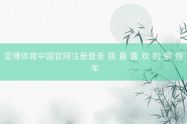 亚博体育中国官网注册登录 我 最 喜 欢 的 钢 炮 车