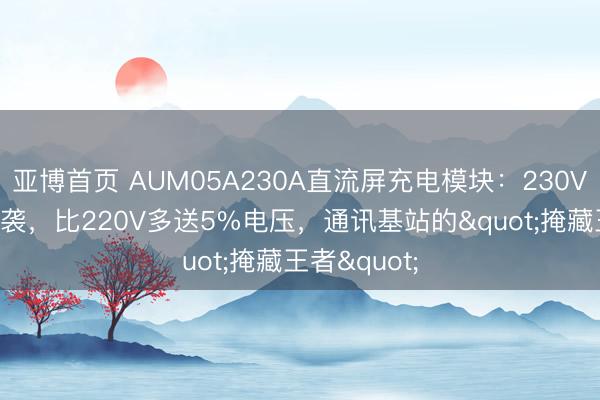 亚博首页 AUM05A230A直流屏充电模块：230V/5A新品来袭，比220V多送5%电压，通讯基站的"掩藏王者"