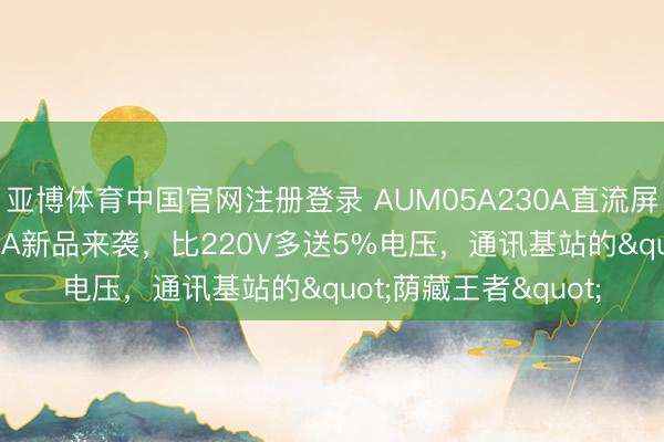 亚博体育中国官网注册登录 AUM05A230A直流屏充电模块：230V/5A新品来袭，比220V多送5%电压，通讯基站的"荫藏王者"